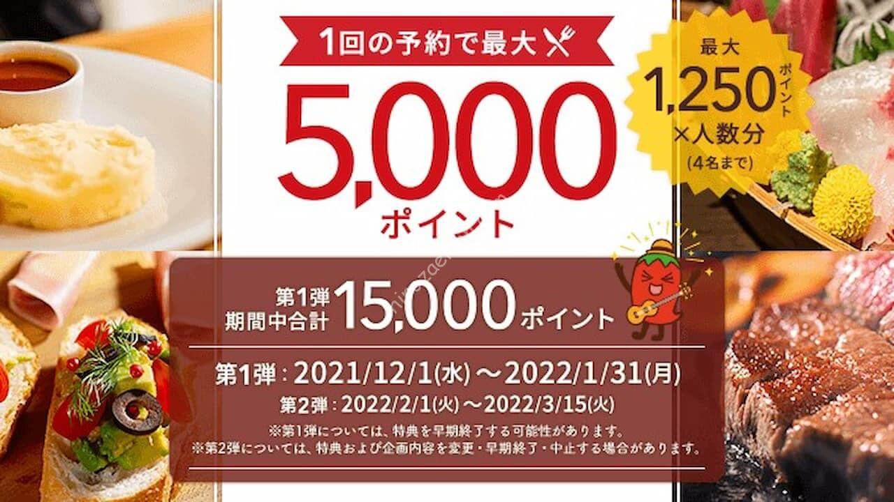 ホットペッパーグルメの 大ポイント還元祭 第1弾 期間中合計で15 000ポイント還元 ひろざえもん Com