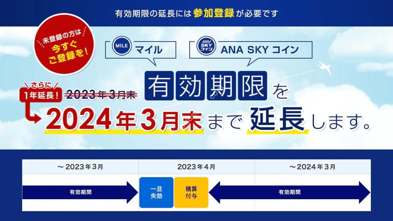 ANA 2024年まで「マイル・ANA SKY コイン」の有効期限を再延長 | ひろざえもん.com